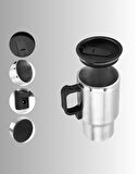 Seyahat Tipi Araç Çakmaklı Isıtıcı Çelik Termos Bardak