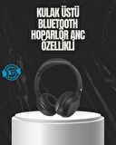 Katlanabilir USB-C Şarjlı Bluetooth Kulaklık