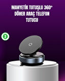 Araç İçi Manyetik Telefon Tutucu 360° Döner Vakumlu Stand