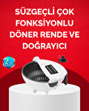 Döner Mekanizmalı Sebze Doğrayıcı Hazneli Rende