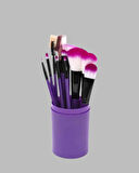 Yumuşak Fiber Kıllardan Oluşan 12'li Makyaj Fırça Seti Göz Farı Allık ve Kontür İçin