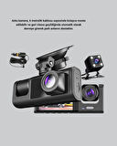 Üç Kameralı Araç İçi Kayıt Sistemi Full HD Gece Görüşlü ve G-Sensör Destekli