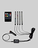 4 Parça RGB LED Araç İçi Aydınlatma Sistemi