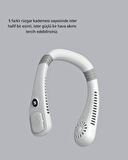 Giyilebilir Boyun Fanı 360° Dairesel Rüzgar ve 5 Kademeli Hız Ayarlı