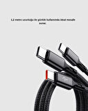 3 Başlıklı Hızlı Şarj Kablosu Metal Alaşımlı Dayanıklı ve Akıllı Çipli