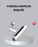ABS Pirinç Alaşımlı Musluk Başlığı 4 Modlu 360° Dönebilen ve Ekonomik