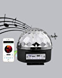 Ritim Hassasiyetli Bluetooth Hoparlörlü Disko Işığı Döner LED Efektli