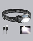 Gece Balıkçılığı İçin Ultra Parlak Şarjlı Kafa Lambası | 4 Işık Modu + USB Şarj