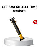 Çift Bıçaklı Tıraş Makinesi – Sinek Kaydı Sonuç, Yıkanabilir Başlık, Kompakt Seyahat Modeli