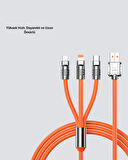 ÜÇLÜ Şarj Kablosu – Yüksek Hızlı, Dayanıklı ve Uzun Ömürlü