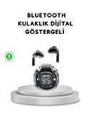 Bluetooth 5.3 Kablosuz Kulaklık HiFi Stereo ve Ekstra Bass Dijital Ekranlı