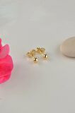 Gold Top Küpe 3 mm