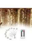 Uzaktan Kumandalı Led Perdeye Takılabilen Kancalı Işık Usb 3x3 Metre Peri Perde Led (5047)