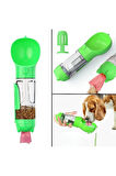 Taşınabilir Hazneli Mama Kaplı ,kaka Poşetli Kedi,köpek Suluğu-300ml