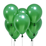 20 Adet 12 İnç 30 Cm Metalik Yeşil Balon Doğum Günü Süsleme