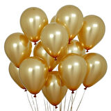 20 Adet 5 İnç 13 Cm Metalik Gold Balon Doğum Günü Süsleme