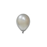 20 Adet 5 İnç 13 Cm Metalik Gümüş Balon Doğum Günü Süsleme