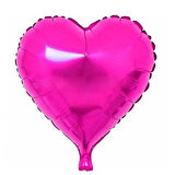 1 Adet 18 İnç 45 Cm Kalp Folyo Balon Fuşya