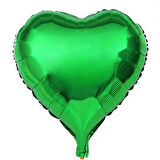 1 Adet 18 İnç 45 Cm Kalp Folyo Balon Yeşil
