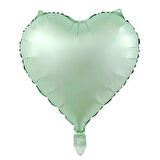 1 Adet 18 inç 45 Cm Retro Kalp Folyo Balon Soft Yeşil