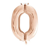 1 Adet 34 İnç 85 Cm Rose Gold Folyo Balon Helyum Balon 0 Yaş Balonu 0 Rakam Balon