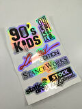 Hologram Arka Cam Sticker Etiket Model 015