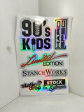 Hologram Arka Cam Sticker Etiket Model 015