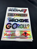 Hologram Arka Cam Sticker Etiket Model 017