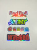 Hologram Arka Cam Sticker Etiket Model 019