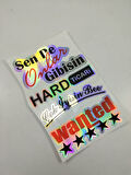 Hologram Arka Cam Sticker Etiket Model 005
