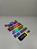 Hologram Arka Cam Sticker Etiket Model 004