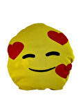 Emoji Oto Boyun Yastığı Kalp Yedi Sarı 