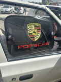 Baskılı Yan Cam Perde Aksesuar ’PORSCHE’ (Tüm Otolara Uygundur.)
