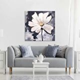 TABLOLIFE Daisy - Yağlı Boya Dokulu Tablo 80X80,Çerçeve;Çerçevesiz