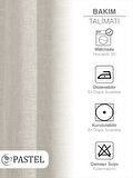 Pastel Krem Renk Keten Görünümlü Ekstraforlu Tül Perde Ütü Istemez