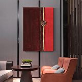 TABLOLIFE Kırmızı Boncuk - Yağlı Boya Dokulu Tablo 75X100,Çerçeve;Çerçevesiz
