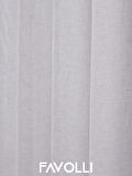 FAVOLLİ Kırık Beyaz Keten Görünümlü Pileli Tül Perde Ütü Istemez