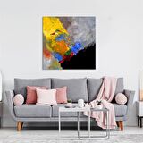 TABLOLIFE Uçurtma - Yağlı Boya Dokulu Tablo 80X80,Çerçeve;Siyah