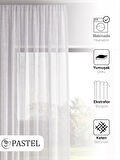 Pastel Optik Beyaz Rengi Keten Görünümlü Ekstraforlu Tül Perde Ütü Istemez