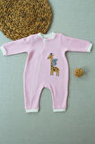 Bal Peteği Kız Bebek Tulumu Pembe