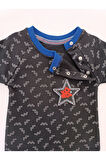 Nono Star Kız / Erkek Bebek Unisex Tulum Siyah
