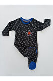 Nono Star Kız / Erkek Bebek Unisex Tulum Siyah