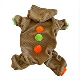 Trio Flower Brown Köpek Tulumu Köpek Kıyafeti
