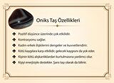 Kararmaz Metal Püsküllü Küre Kesim İsim Yazılı Oniks Doğaltaş Tesbih