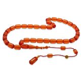 Sistemli Her Bir Tanesi Usta işçilikli Kapsül Kesim Papaya Rengi Katalin Tesbih