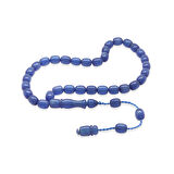 Sistemli Küp Kesim Bilek Boy Sedefli Mavi Ateş Kehribar Tesbih