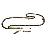 Sistemli Küre Kesim Kahverengi 99 Taneli Pelesenk Namaz Tesbihi