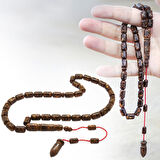 Sistemli Kapsül Kesim Kahverengi Kokulu Tarçın Ağacı Tesbih