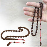 Sistemli Arpa Kesim Kahverengi Kokulu Tarçın Ağacı Tesbih