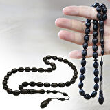 Sistemli Özel Kesim Abanoz Ağacı Tesbih